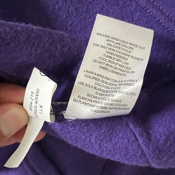 Starter Los Angeles Lakers Hockey Purple Pullover Hoodie Sweatshirt - Picture 7 of 7